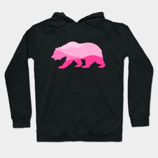 pink mountain bear Hoodie